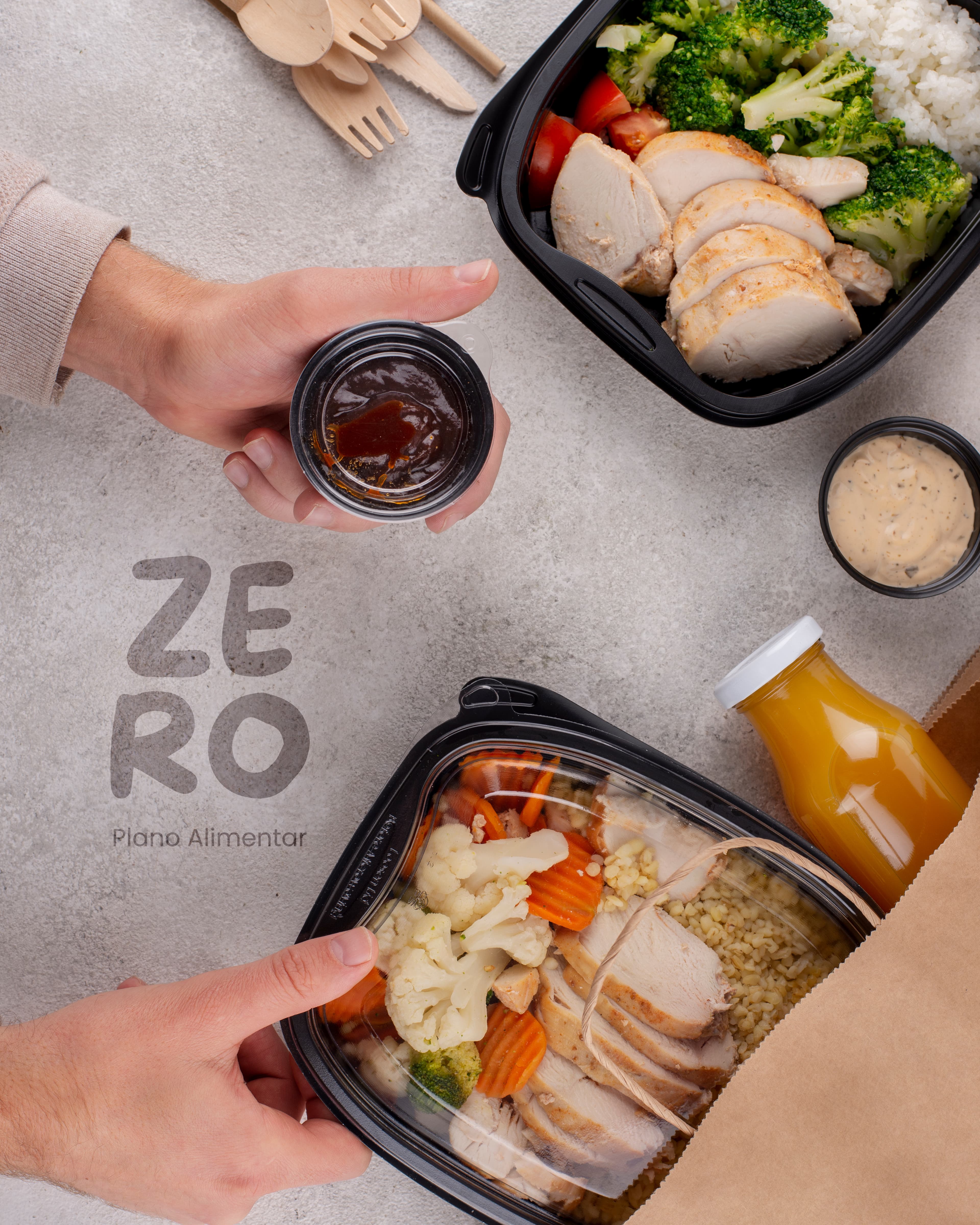 Refeições saudáveis prontas para consumo